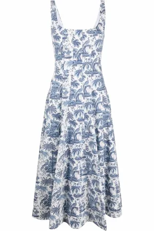 Staud Dames, Jurken, Blauw, Maat: 2XS Katoen