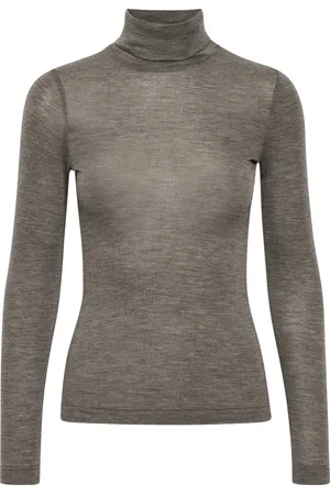 INWEAR Dames, Truien, Bruin, Maat: L Wol
