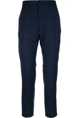 HUGO BOSS Heren, Broeken, Blauw, Maat: S Wol