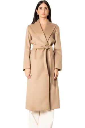 Max Mara Dames, Mantels, Bruin, Maat: L Wol