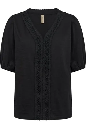 soyaconcept Dames, Blouses & Shirts, Zwart, Maat: M Katoen