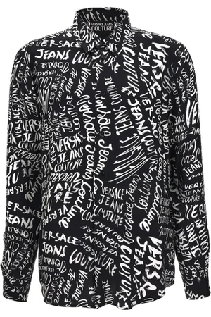 VERSACE Heren, Overhemden, Zwart, Maat: M