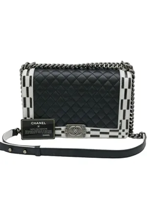 CHANEL Dames, Pre-owned, Zwart, Maat: ONE Size Leer