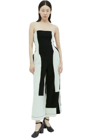 Issey Miyake Dames, Jumpsuits & Playsuits, Wit, Maat: L Katoen