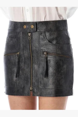 Isabel Marant Dames, Rokken, Zwart, Maat: XS Leer