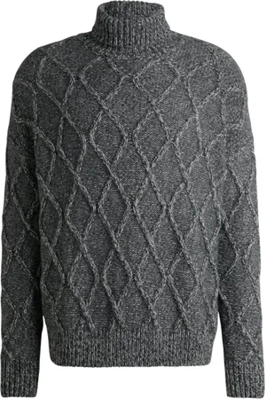 HUGO BOSS Heren, Truien, Grijs, Maat: XL Wol