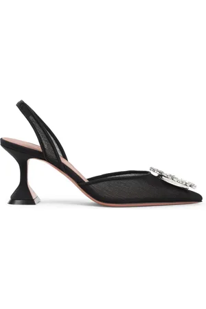 Amina Muaddi Dames, Schoenen, Zwart, Maat: 36 EU