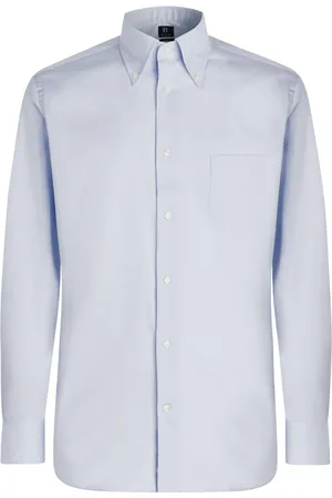 Boggi Milano Heren, Overhemden, Blauw, Maat: 5XL Katoen