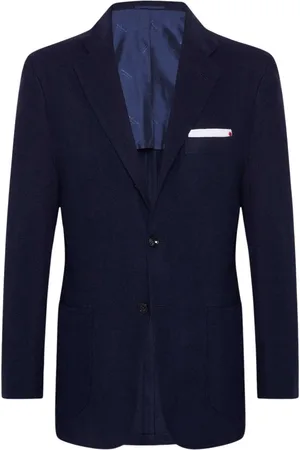 Kiton Heren, Pakken, Blauw, Maat: L Wol