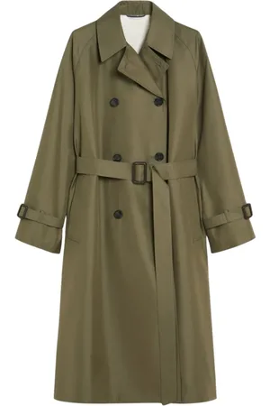 Max Mara Dames, Mantels, Groen, Maat: XS Katoen