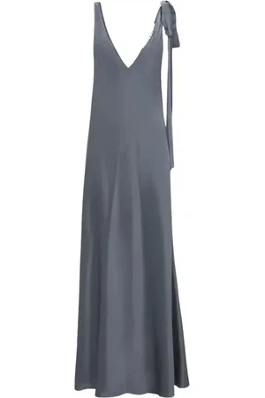 J.W.Anderson Dames, Jurken, Grijs, Maat: XS Zijde