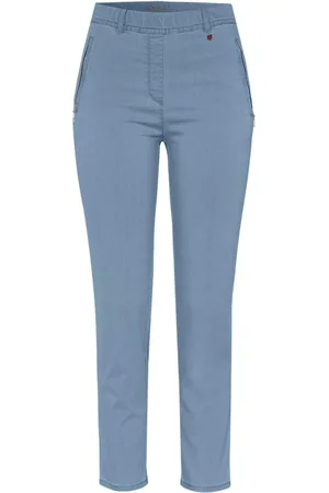 Toni Dames, Broeken, Blauw, Maat: S Katoen