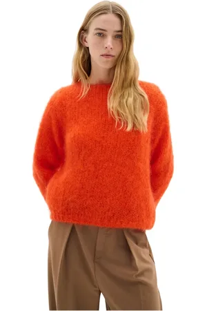 INWEAR Dames, Truien, Oranje, Maat: S/M Wol