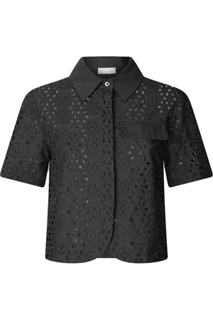 Liu Jo Dames, Blouses & Shirts, Zwart, Maat: XS Katoen