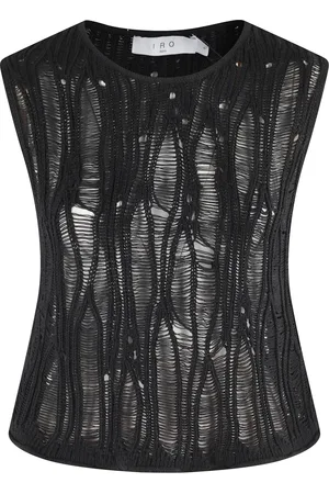 IRO Dames, Tops, Zwart, Maat: M Katoen