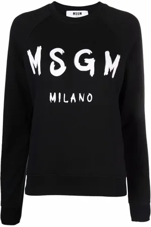 Msgm Dames, Sweatshirts & Hoodies, Zwart, Maat: M Katoen