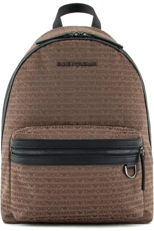 Emporio Armani Heren, Tassen, Bruin, Maat: ONE Size Katoen