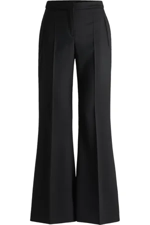HUGO BOSS Dames, Broeken, Zwart, Maat: XL Wol
