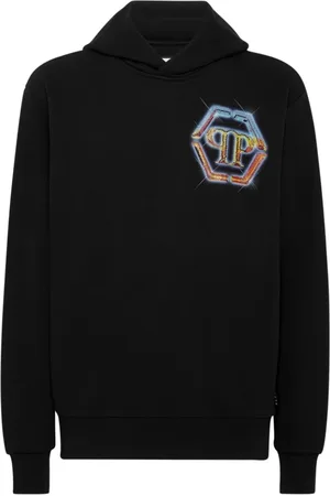 Philipp Plein Heren, Sweatshirts & Hoodies, Zwart, Maat: XL Katoen