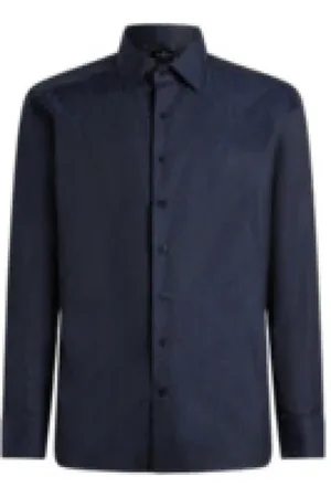Etro Heren, Overhemden, Blauw, Maat: L Katoen