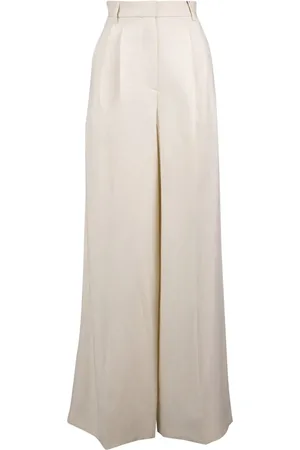Max Mara Dames, Broeken, , Maat: M Linnen