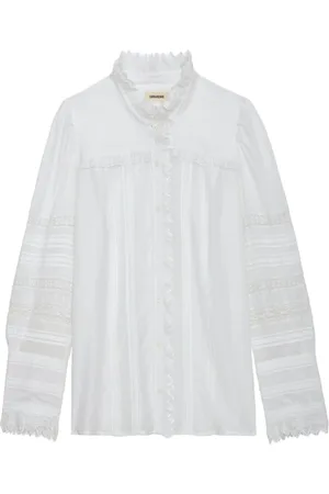 Zadig & Voltaire Dames, Blouses & Shirts, Wit, Maat: S Katoen