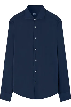 FEDELI Heren, Overhemden, Blauw, Maat: 3XL Katoen