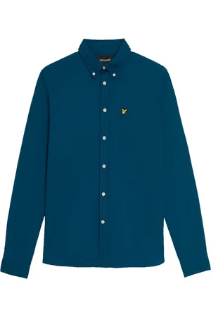 Lyle & Scott Heren, Overhemden, Blauw, Maat: M Katoen