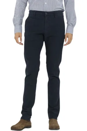 Incotex Heren, Broeken, Blauw, Maat: W38 Katoen