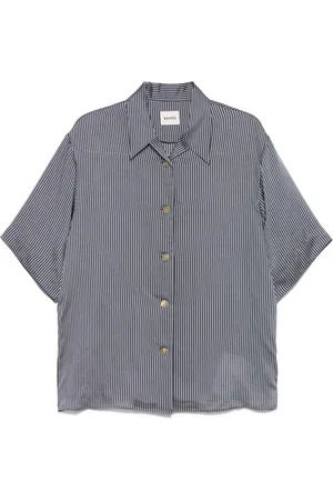 Khaite Dames, Blouses & Shirts, Blauw, Maat: XS Zijde