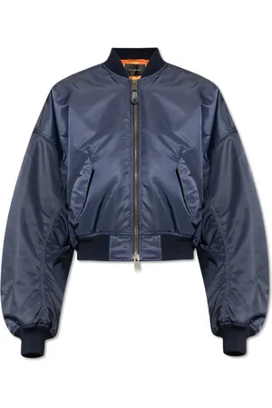 Balenciaga Heren, Jassen, Blauw, Maat: S Leer