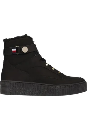 Tommy Hilfiger Dames, Schoenen, Zwart, Maat: 36 EU Leer