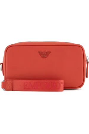 Emporio Armani Heren, Tassen, Oranje, Maat: ONE Size Leer