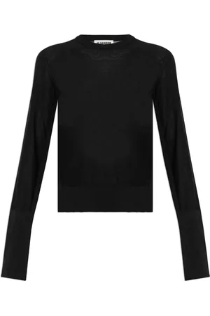 Jil Sander Dames, Truien, Zwart, Maat: S Viscose