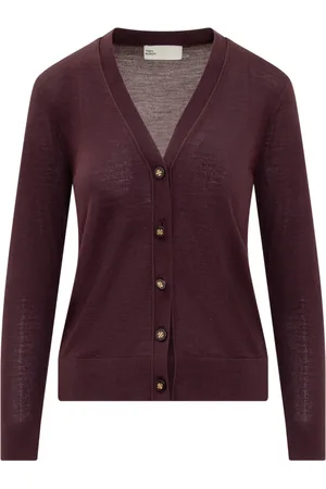 Tory Burch Dames, Truien, Paars, Maat: S