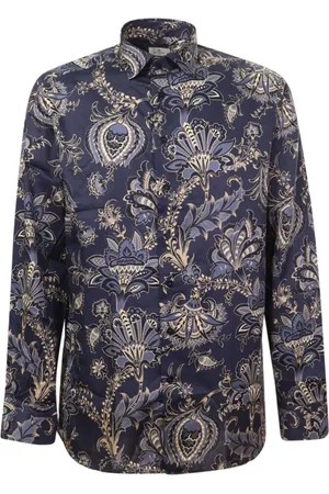 Etro Heren, Overhemden, Blauw, Maat: 2XL Katoen