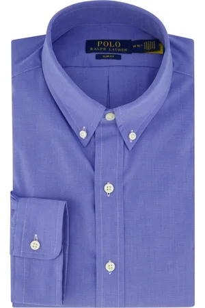 Ralph Lauren Heren, Overhemden, Blauw, Maat: M Katoen