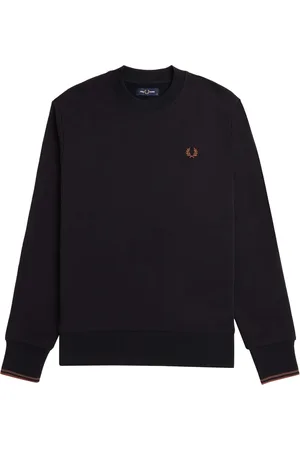 Fred Perry Heren, Sweatshirts & Hoodies, Zwart, Maat: M Katoen