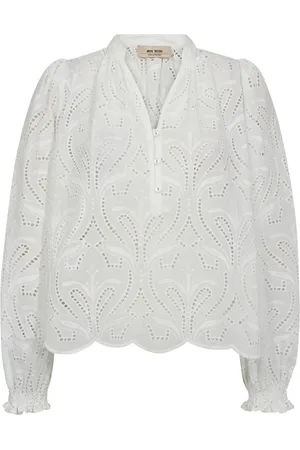 Mos Mosh Dames, Blouses & Shirts, Wit, Maat: S Katoen