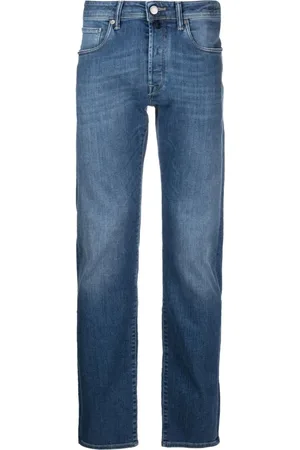 Incotex Heren, Jeans, Blauw, Maat: W34 Katoen
