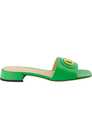 VALENTINO GARAVANI Dames, Schoenen, Groen, Maat: 37 EU Leer