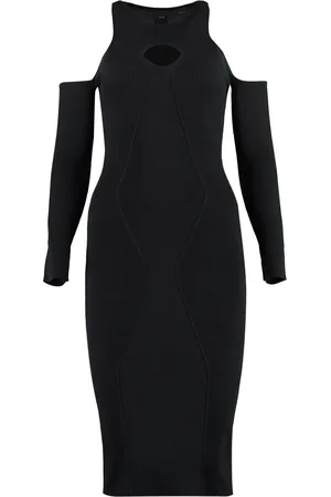 Pinko Dames, Jurken, Zwart, Maat: XS Viscose