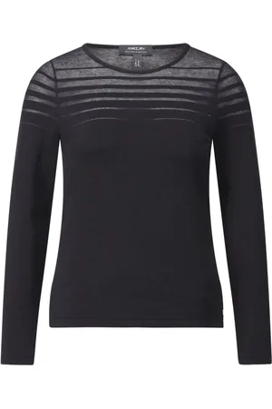 Marc Cain Dames, Tops, Zwart, Maat: 2XL