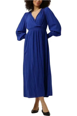 Y.A.S Dames, Jurken, Blauw, Maat: S Poliester