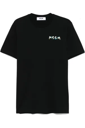 Msgm Heren, Tops, Zwart, Maat: S Katoen