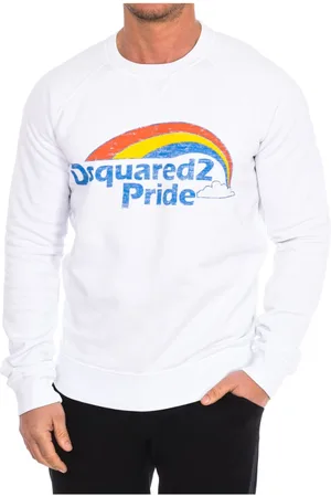 Dsquared2 Heren, Sweatshirts & Hoodies, Wit, Maat: M Katoen