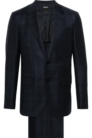 Ermenegildo Zegna Heren, Pakken, Blauw, Maat: XL Wol