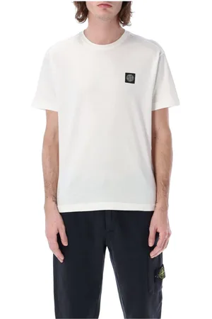 Stone Island Heren, Tops, Wit, Maat: 2XL Katoen