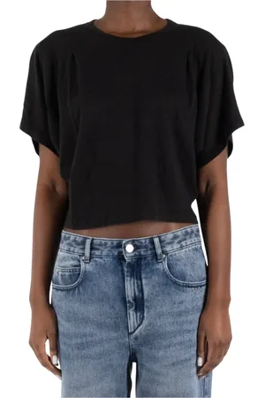 Isabel Marant Dames, Tops, Zwart, Maat: S Linnen