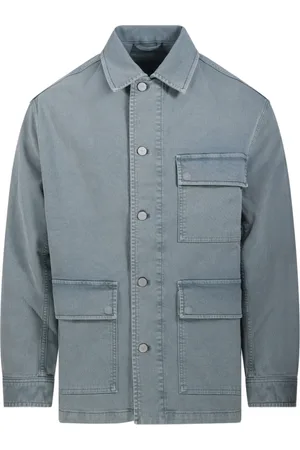Emporio Armani Heren, Jassen, Blauw, Maat: M Katoen